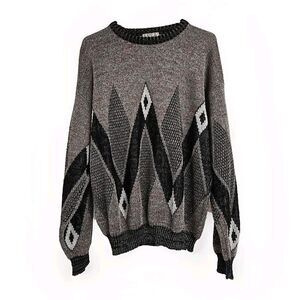 AREA By TAG Vintage 100% Acrylic Knit Pullover Aztec Sweater Men’s Sz L Made USA